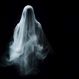 Ghostly apparitions are commonly thought to be spirits who haven't been given a proper burial.
