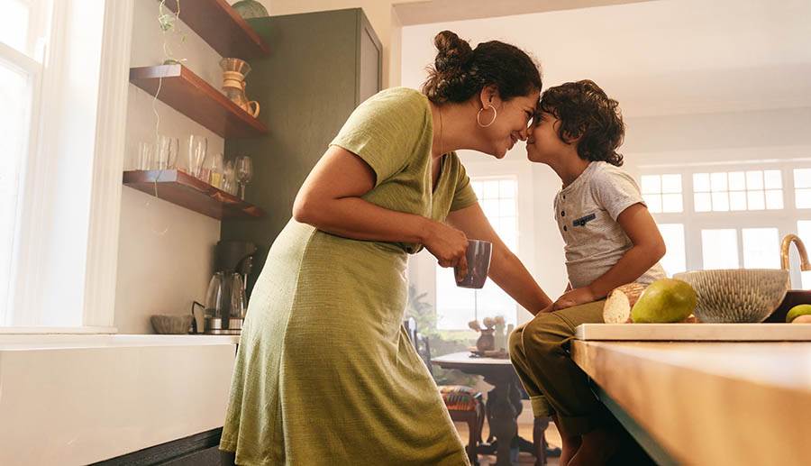 Empath mom connecting with her child