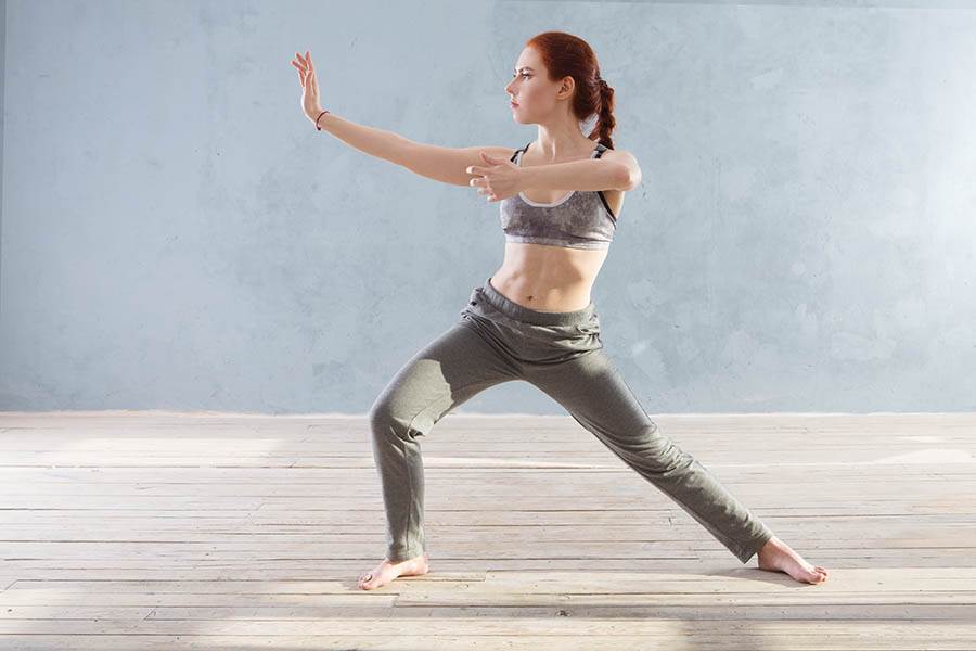 Woman doing tai chi